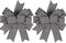 2 Pack Black White Stripe Halloween Fall Bows for Wreaths,12”x9.4”Black and White Christmas Decorations Bow for Gift Wrapping Tree Topper Wedding Holiday Birthday Party Wall Home Front Door